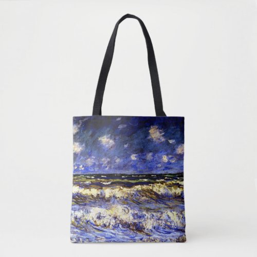 Monet _ A Stormy Sea Tote Bag