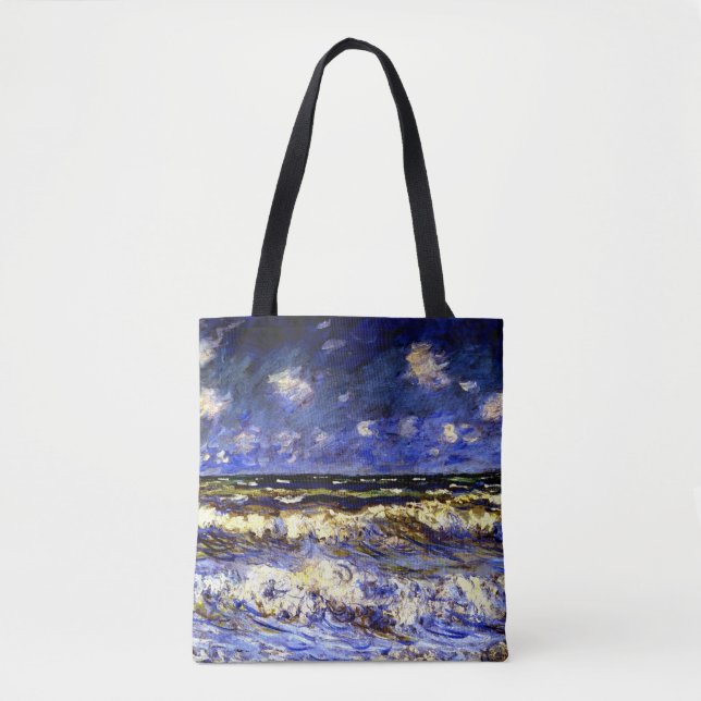 Monet - A Stormy Sea Tote Bag (Front)