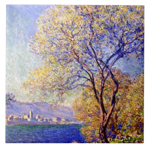 Monet _ Antibes Seen from the Salis Gardens  Ceramic Tile