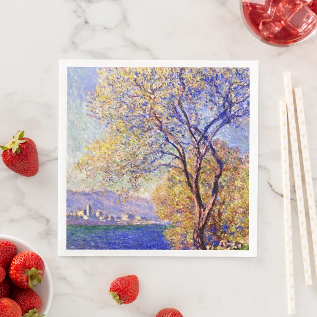 Monet - Antibes Seen from the Salis Gardens,  Paper Dinner Napkins (Insitu)