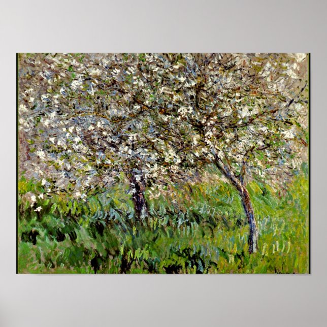 Monet - Apple Trees in Bloom Poster (Front)