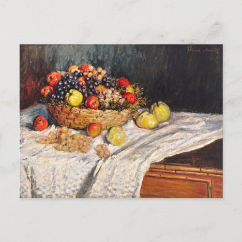 Monet _ Apples and Grapes Postcard