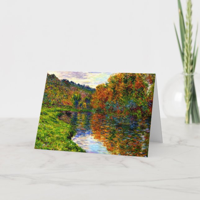 Monet - Arm of the Jeufosse, Autumn Card (Front)