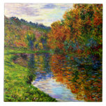 Monet - Arm of the Jeufosse, Autumn, Ceramic Tile<br><div class="desc">Arm of the Jeufosse,  Autumn,  popular fine art painting by French Impressionist artist Claude Monet</div>