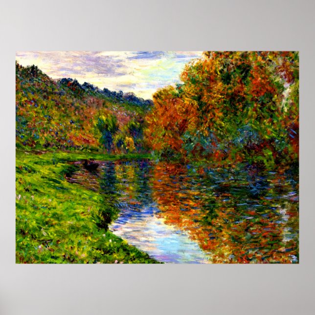 Monet - Arm of the Jeufosse, Autumn Poster (Front)