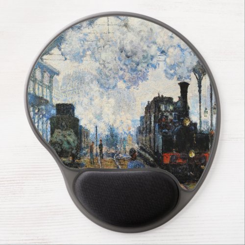 Monet _ Arrival of the Normandy Train Gel Mouse Pad