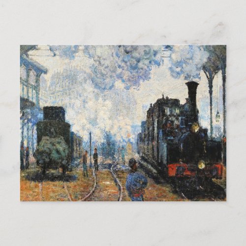 Monet _ Arrival of the Normandy Train  Postcard