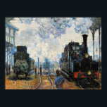 Monet - Arrival of the Normandy Train, Poster<br><div class="desc">Arrival of the Normandy Train,  famous painting by Claude Monet</div>