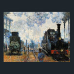 Monet - Arrival of the Normandy Train, Poster<br><div class="desc">Arrival of the Normandy Train,  famous painting by Claude Monet.</div>