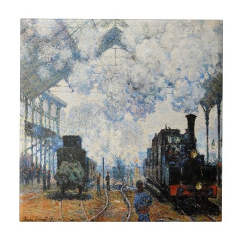 Monet _ Arrival of the Normandy Train tile