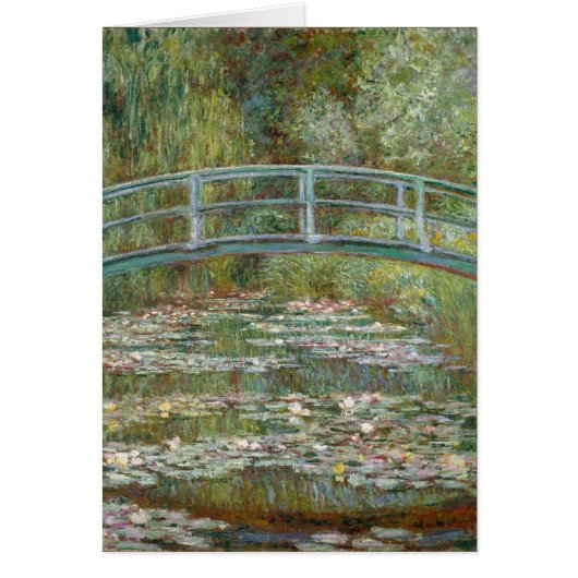Monet Art Bridge over a Pond of Water Lilies Cards (Front)