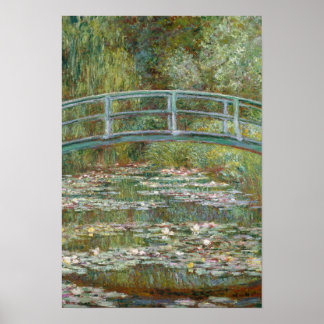 Monet Art Bridge over a Pond of Water Lilies Poster