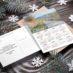  Monet Art Painting Calendar 2026 Cheers Education Holiday Postcard