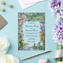 Monet Art Paintings Floral Colorful Garden Wedding
