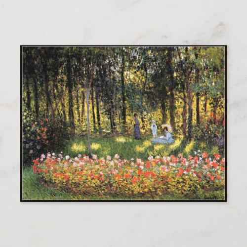 Monet _ Artists Family in the Garden Postcard