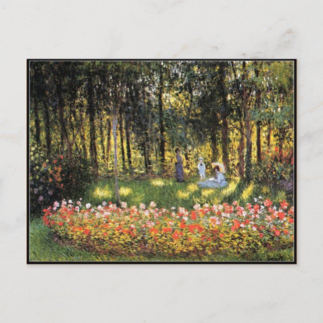 Monet - Artist's Family in the Garden Postcard (Front)