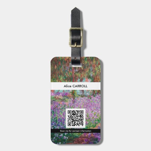 Monet _ Artists Garden at Giverny _ QR Code Luggage Tag
