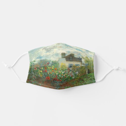 Monet Artists Garden in Argenteuil Painting Adult Cloth Face Mask