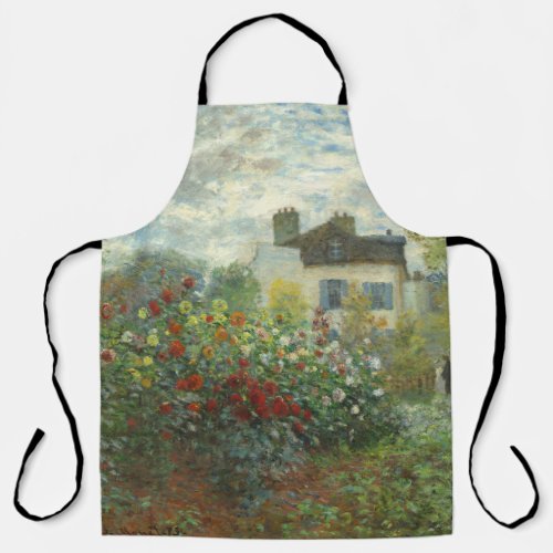 Monet Artists Garden in Argenteuil Painting Apron