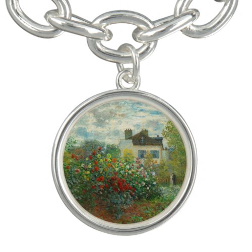 Monet Artists Garden in Argenteuil Painting Bracelet