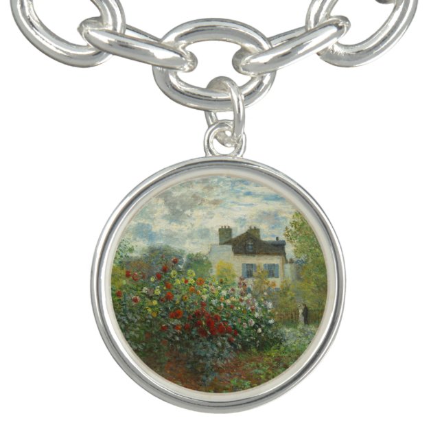 Monet Artists Garden in Argenteuil Painting Bracelet (Design)