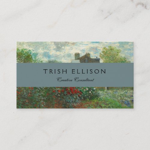 Monet Artists Garden in Argenteuil Painting Business Card