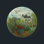 Monet Artists Garden in Argenteuil Painting Button<br><div class="desc">Claude Monet - The Artist's Garden in Argenteuil (A Corner of the Garden with Dahlias) by Claude Monet,  1873 at the National Gallery of Art. A beautiful outdoor scene by the father of Impressionism.</div>