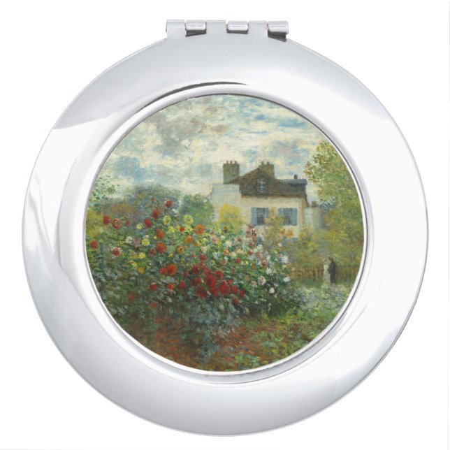 Monet Artists Garden in Argenteuil Painting Compact Mirror (Front)