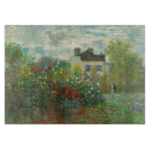 Monet Artists Garden in Argenteuil Painting Cutting Board