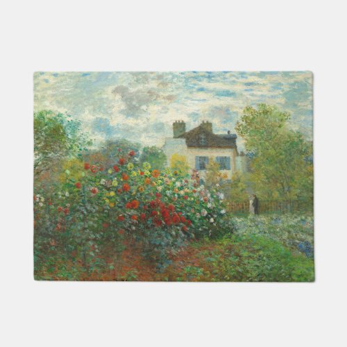 Monet Artists Garden in Argenteuil Painting Doormat