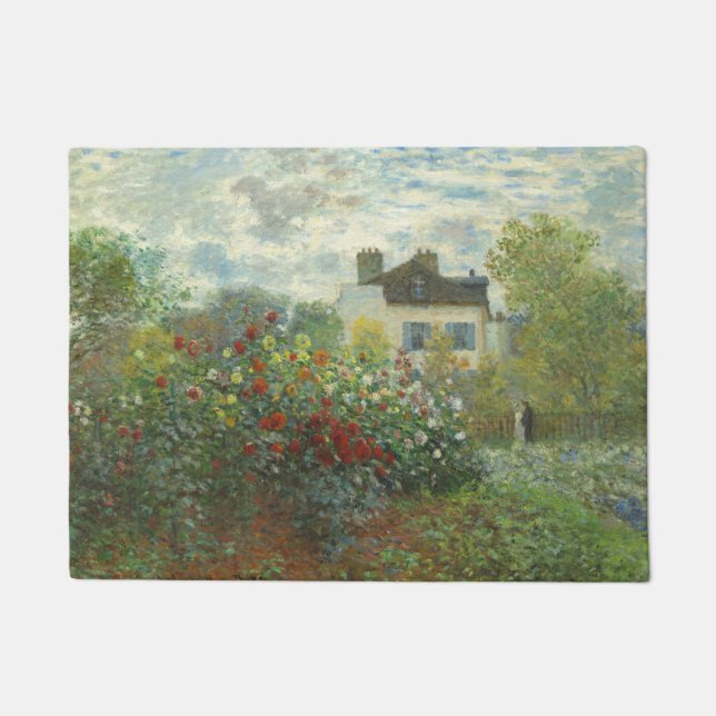 Monet Artists Garden in Argenteuil Painting Doormat (Front)