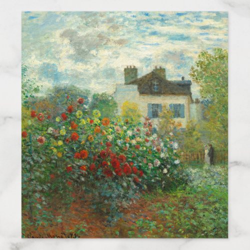 Monet Artists Garden in Argenteuil Painting Envelope Liner