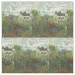 Monet Artists Garden in Argenteuil Painting Fabric