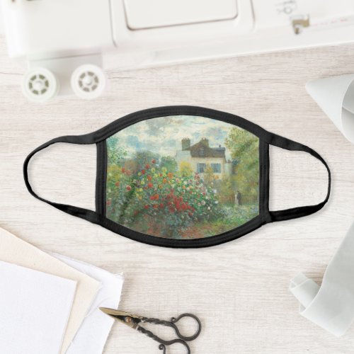 Monet Artists Garden in Argenteuil Painting Face Mask