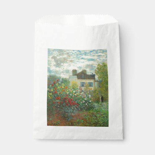 Monet Artists Garden in Argenteuil Painting Favor Bag
