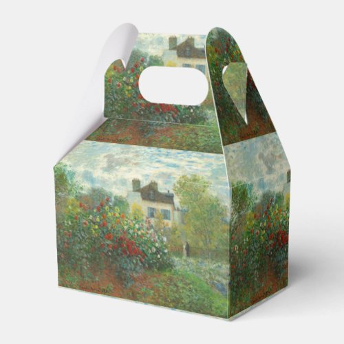 Monet Artists Garden in Argenteuil Painting Favor Boxes