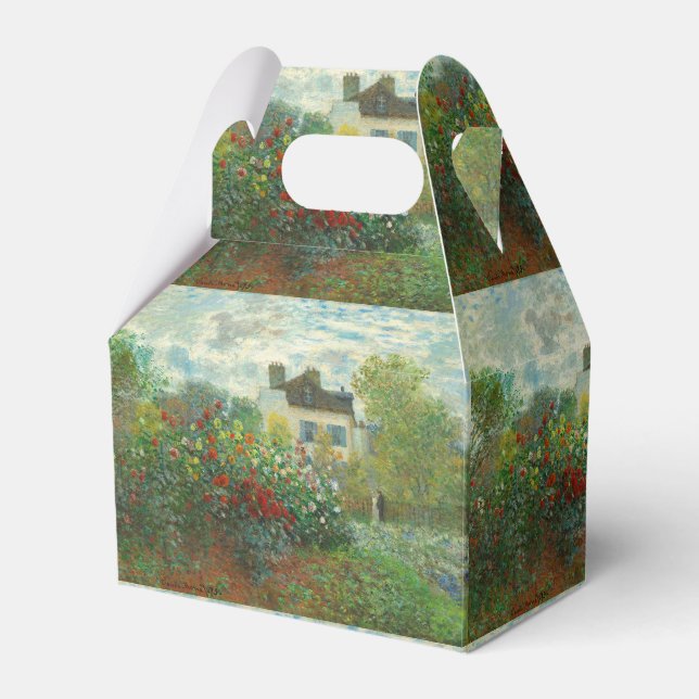Monet Artists Garden in Argenteuil Painting Favor Boxes (Front Side)