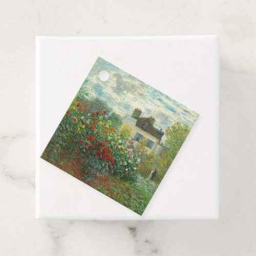 Monet Artists Garden in Argenteuil Painting Favor Tags