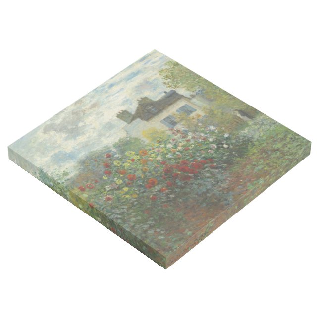 Monet Artists Garden in Argenteuil Painting Gallery Wrap (3/4)