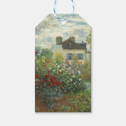 Monet Artists Garden in Argenteuil Painting Gift Tags