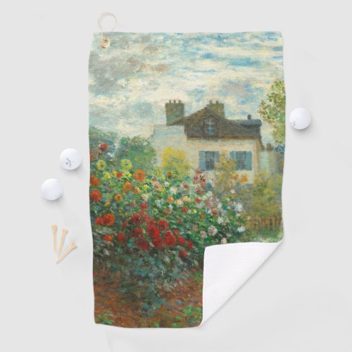 Monet Artists Garden in Argenteuil Painting Golf Towel