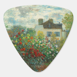 Monet Artists Garden in Argenteuil Painting Guitar Pick