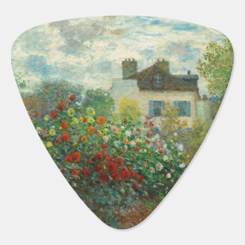 Monet Artists Garden in Argenteuil Painting Guitar Pick