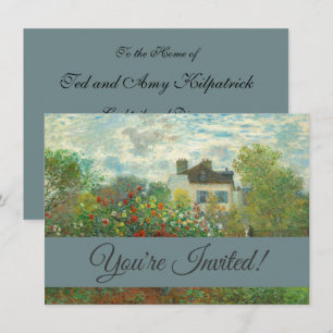 Monet Artists Garden in Argenteuil Painting Invitation