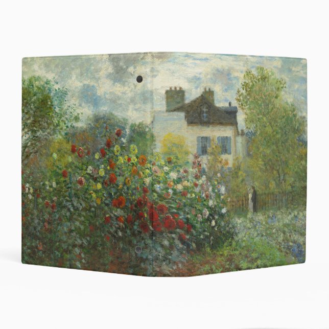 Monet Artists Garden in Argenteuil Painting Mini Binder (Background)