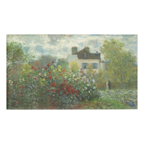 Monet Artists Garden in Argenteuil Painting Name Tag