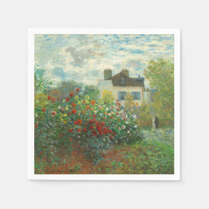 Monet Artists Garden in Argenteuil Painting Napkins
