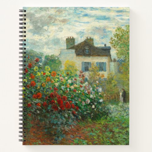 Monet Artists Garden in Argenteuil Painting Notebook