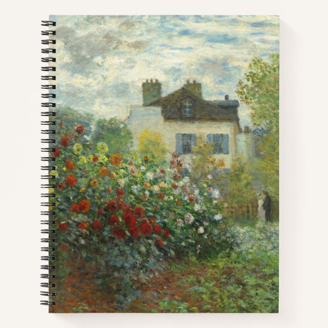 Monet Artists Garden in Argenteuil Painting Notebook (Front)