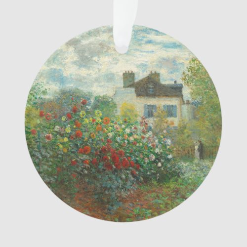 Monet Artists Garden in Argenteuil Painting Ornament